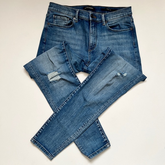 Banana Republic Mid Rise Destruct Skinny Jeans - Picture 2 of 12